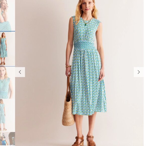 Boden Dresses & Skirts - BODEN Thea Sleeveless Floral Midi Dress, Green Tambourine/Daisies, Size 2